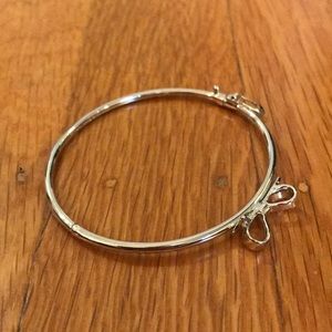 Kate Spade silver bow flex cuff bracelet